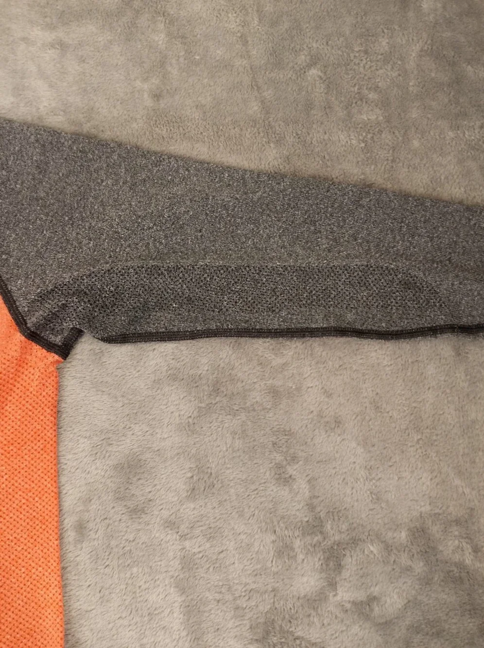lululemon athletica Womens Orange and Gray Seamless Long Sleeve Top Size Medium